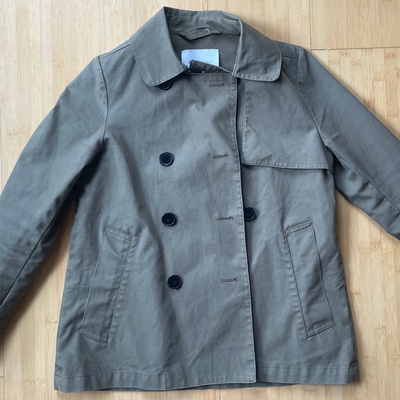 Everlane Swing Trench in XS, Olive - Picture 4 of 6